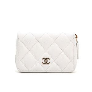 Chanel Caviar Skin Matelasse Card Case Coin Case Wallet